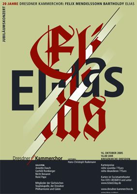 2005, Dresdner Kammerchor, Mendelssohn Elias, Plakat