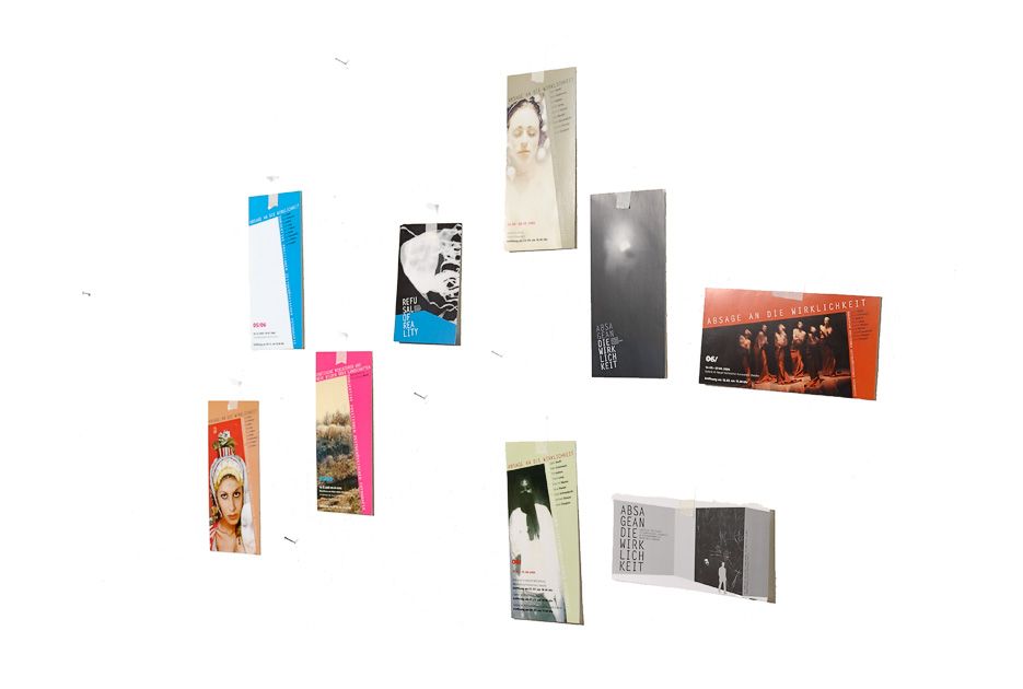 2006-2008. Fotografie, Gestaltung, Umsetzung. Absage an die Wirklichkeit. Marketing-Material für die gleichnamige Ausstellungsreihe.