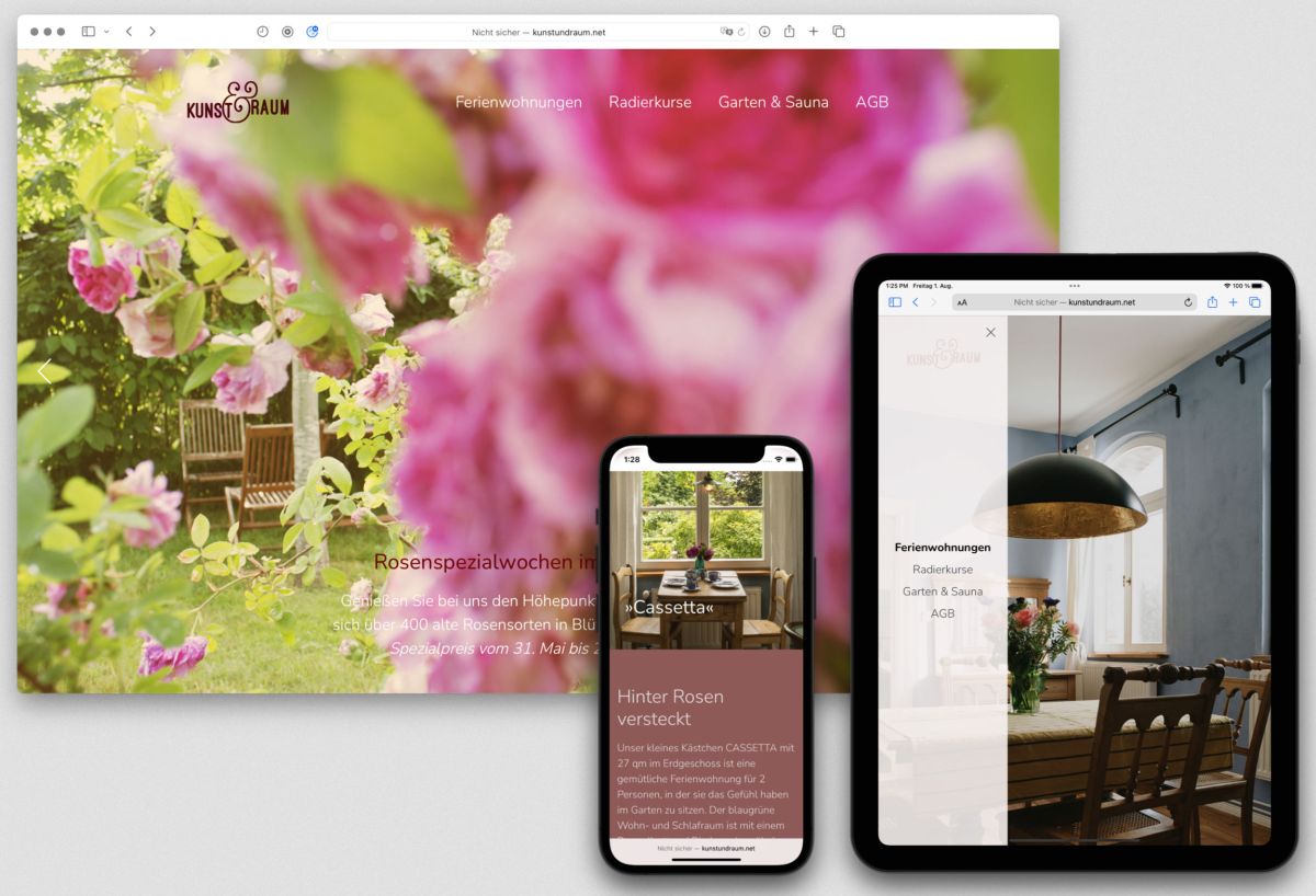 2022, kunst und raum, website relaunch